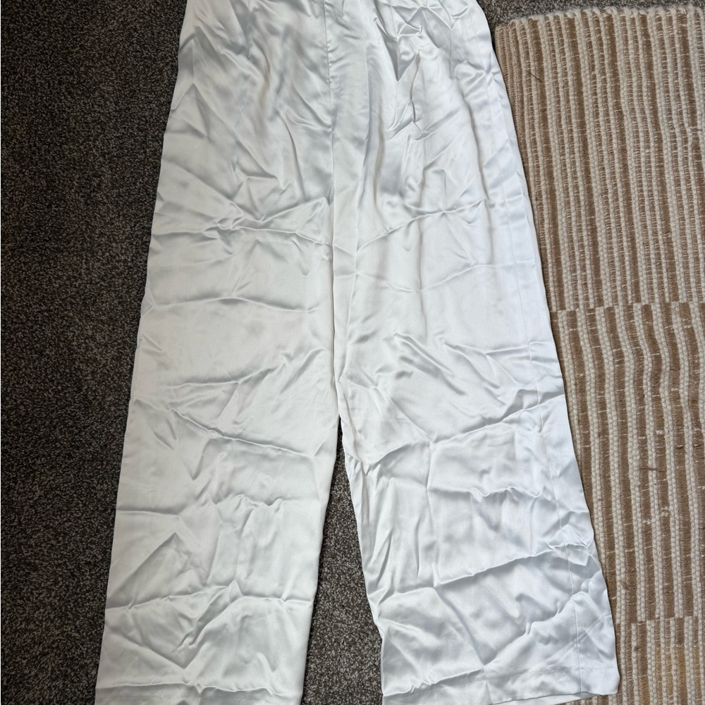 Gianni Bini white silk trousers